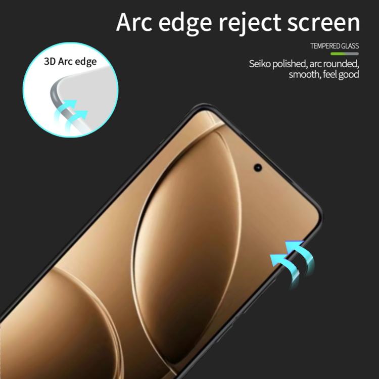 For Xiaomi Redmi K80 / K80 Pro MOFI 9H 3D Explosion-proof Curved Screen Tempered Glass Film - Black