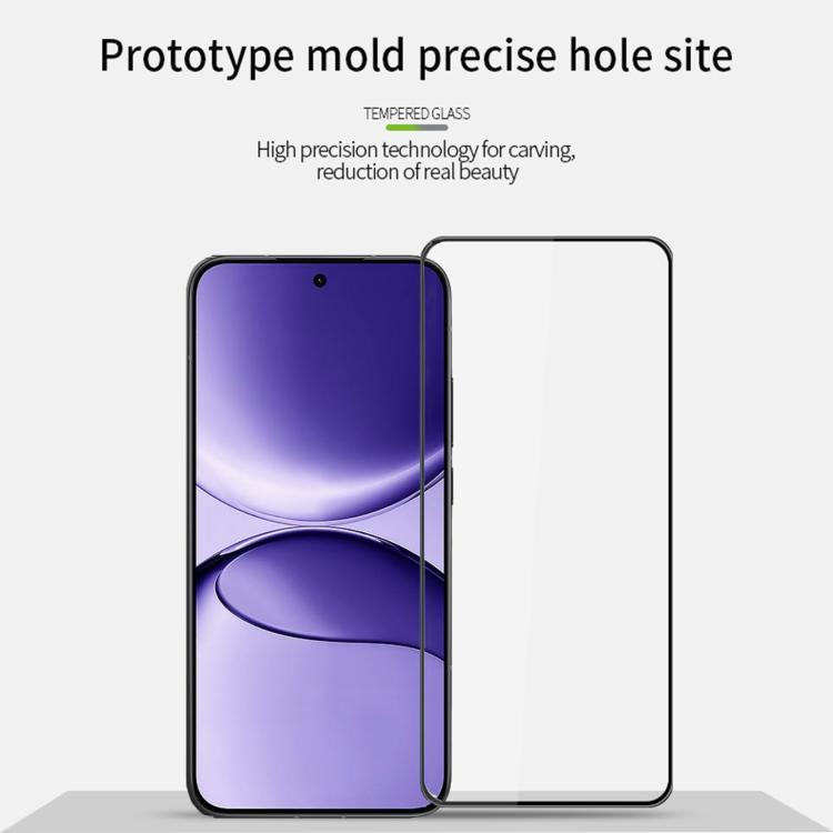 For Redmi Turbo 4 Pro MOFI 9H 3D Explosion-proof Curved Screen Tempered Glass Film - Black