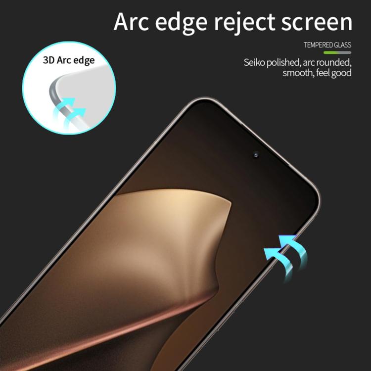 For Xiaomi 15T / 15T Pro MOFI 9H 3D Explosion-proof Curved Screen Tempered Glass Film - Black