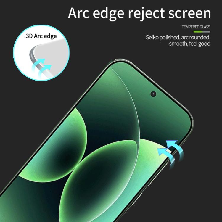 For Xiaomi 17 / 17 Pro MOFI 9H 3D Explosion-proof Curved Screen Tempered Glass Film - Black