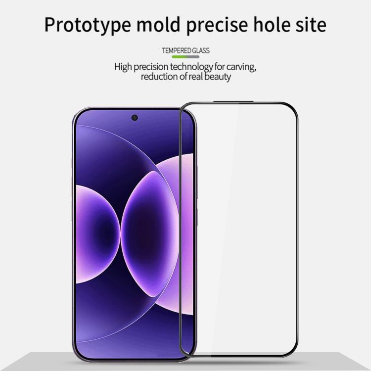 For Xiaomi 17 Pro Max MOFI 9H 3D Explosion-proof Curved Screen Tempered Glass Film - Black