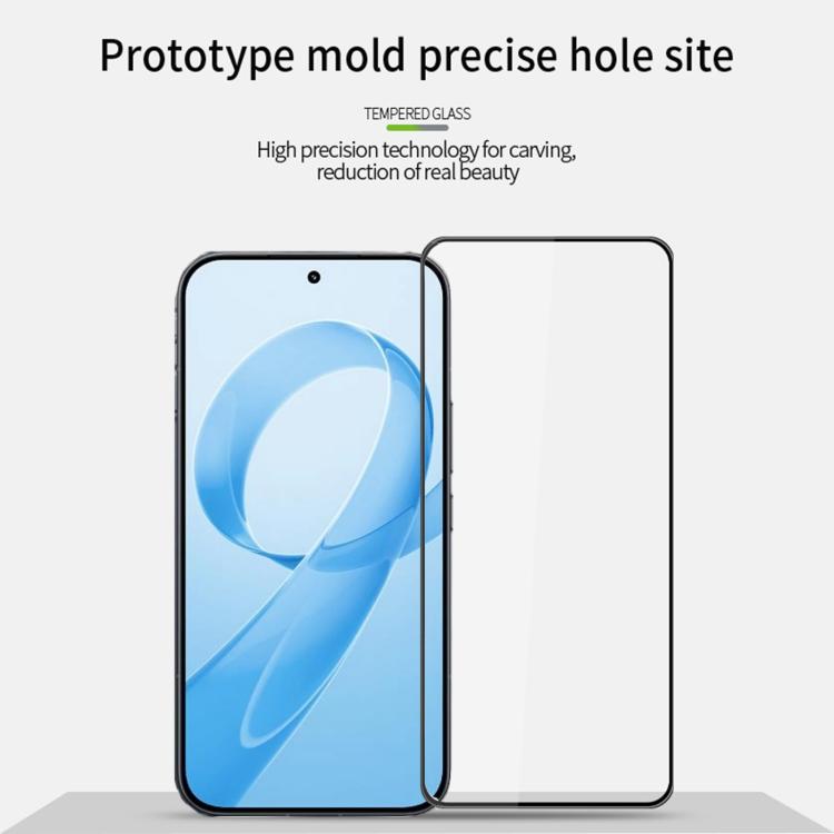 For Redmi K90 Unlock MOFI 9H 3D Explosion-proof Curved Screen Tempered Glass Film - Black