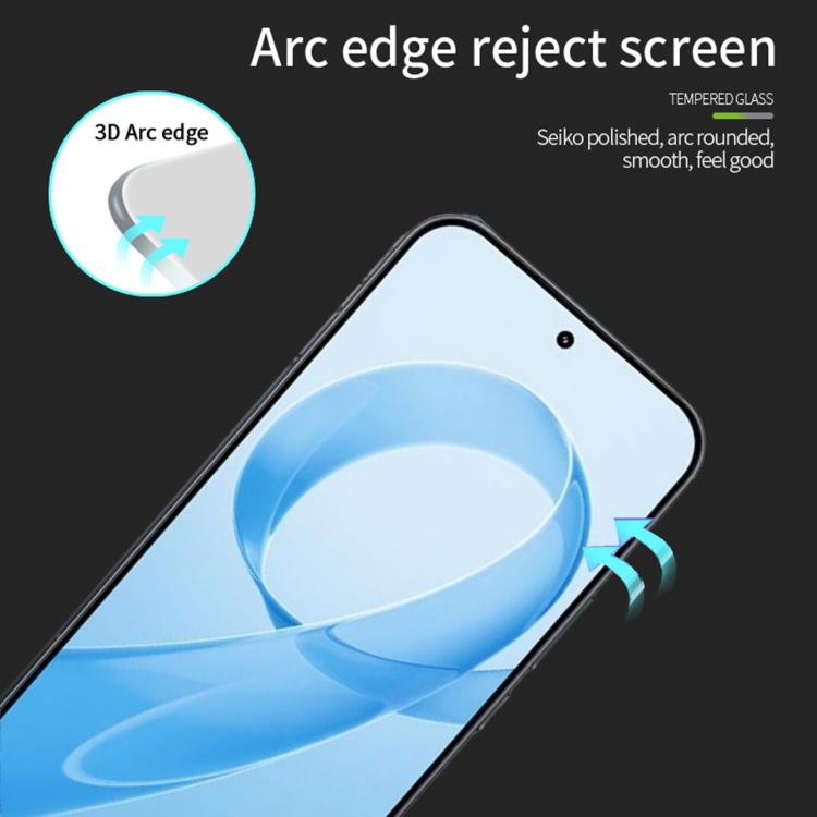 For Redmi K90 Pro Max Unlock MOFI 9H 3D Explosion-proof Curved Screen Tempered Glass Film - Black