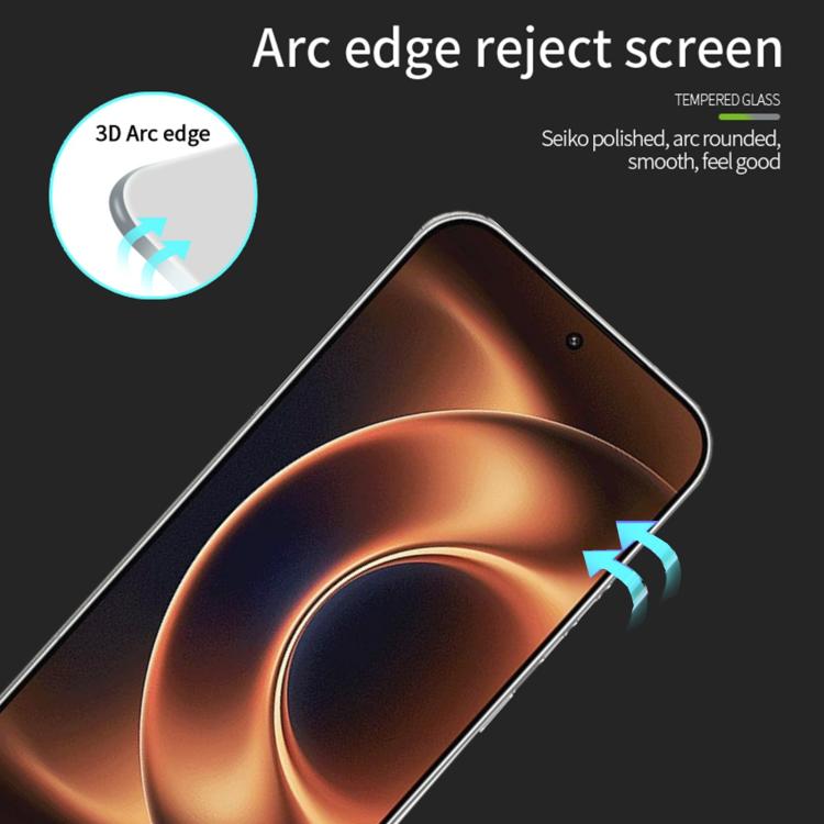 For Xiaomi 17 Ultra Unlock MOFI 9H 3D Explosion-proof Curved Screen Tempered Glass Film - Black
