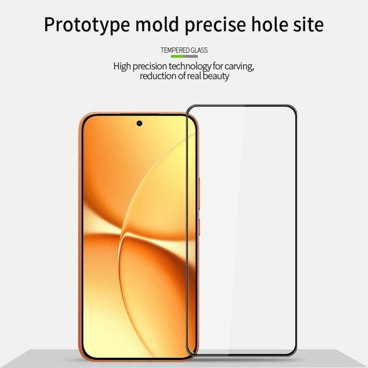 For Redmi Turbo 5 / Poco X8 Pro Unlock MOFI 9H 3D Explosion-proof Curved Screen Tempered Glass Film - Black