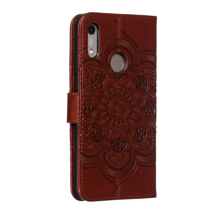 Mandala Embossing Pattern Horizontal Flip Leather Case for Huawei Y6 (2019) & Y6 Pro (2019) & Enjoy 9E, with Holder & Card Slots & Wallet & Photo Frame &  Lanyard