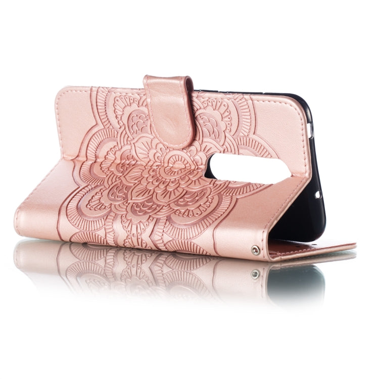 Mandala Embossing Pattern Horizontal Flip Leather Case for One Plus 7 Pro, with Holder & Card Slots & Wallet & Photo Frame &  Lanyard