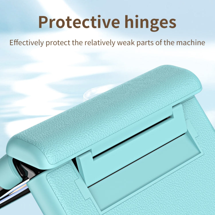 For Samsung Galaxy Z Flip6 / Flip7 FE Integrated Film Plain Leather Phone Case