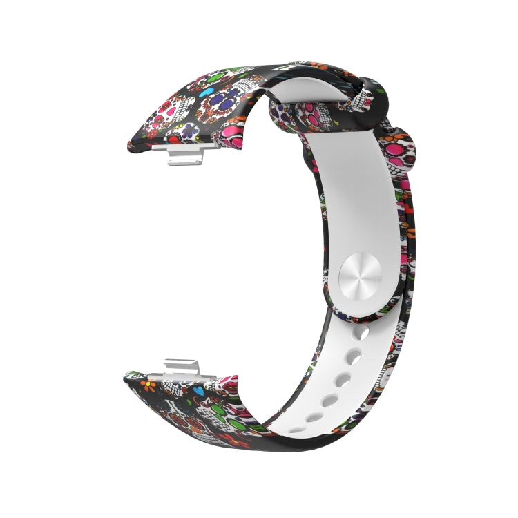 For Xiaomi Mi Band 8 Pro Painted Pattern Silicone Watch Band