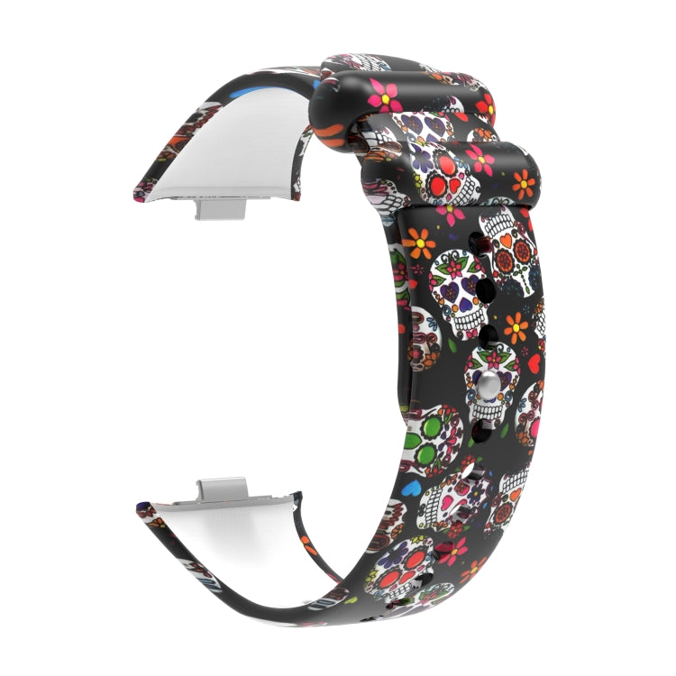 For Xiaomi Mi Band 8 Pro Painted Pattern Silicone Watch Band