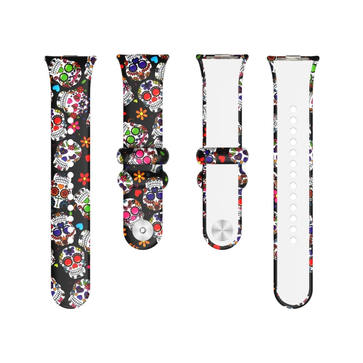 For Xiaomi Mi Band 8 Pro Painted Pattern Silicone Watch Band