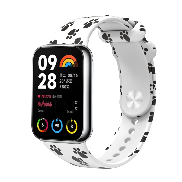 For Xiaomi Mi Band 8 Pro Painted Pattern Silicone Watch Band