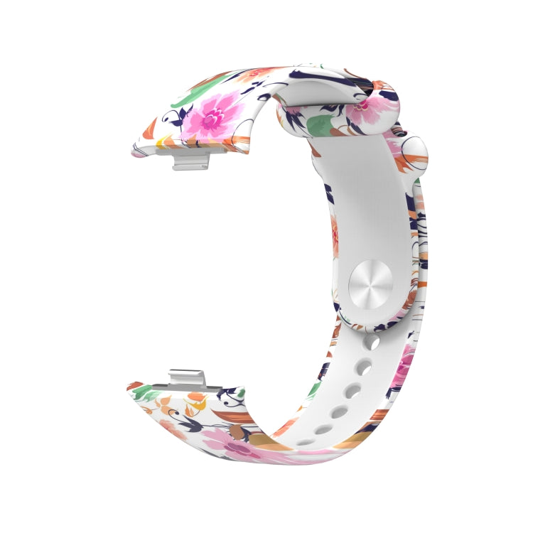 For Xiaomi Mi Band 8 Pro Painted Pattern Silicone Watch Band