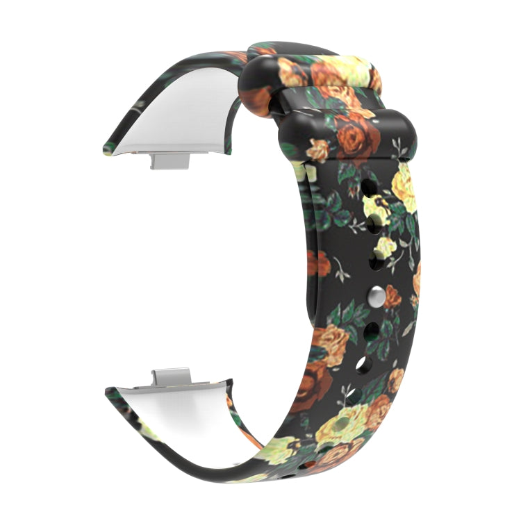For Xiaomi Mi Band 8 Pro Painted Pattern Silicone Watch Band
