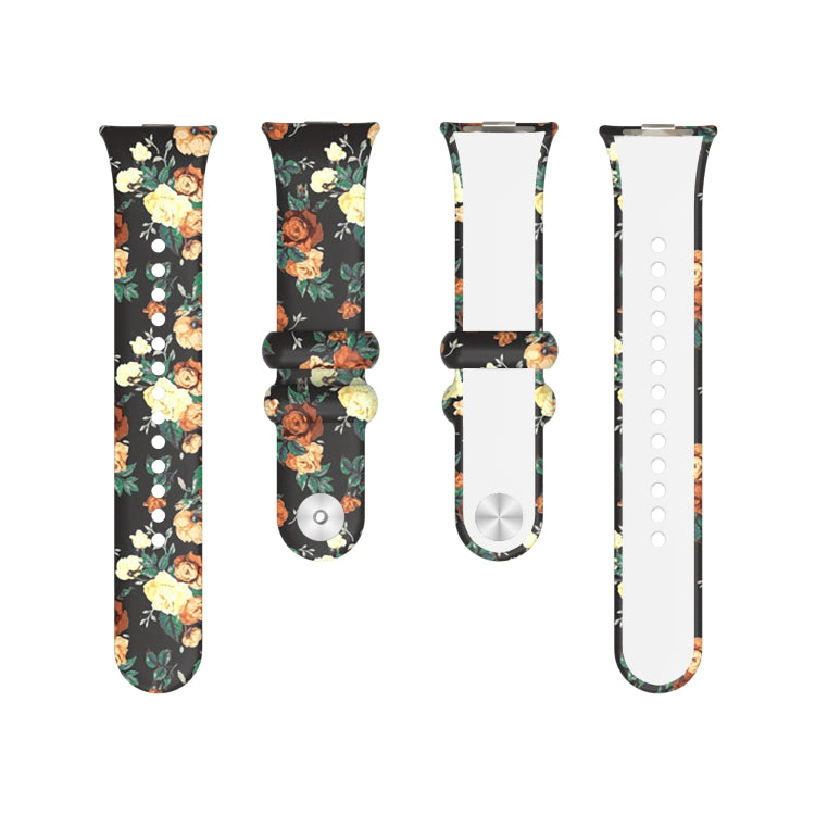 For Xiaomi Mi Band 8 Pro Painted Pattern Silicone Watch Band
