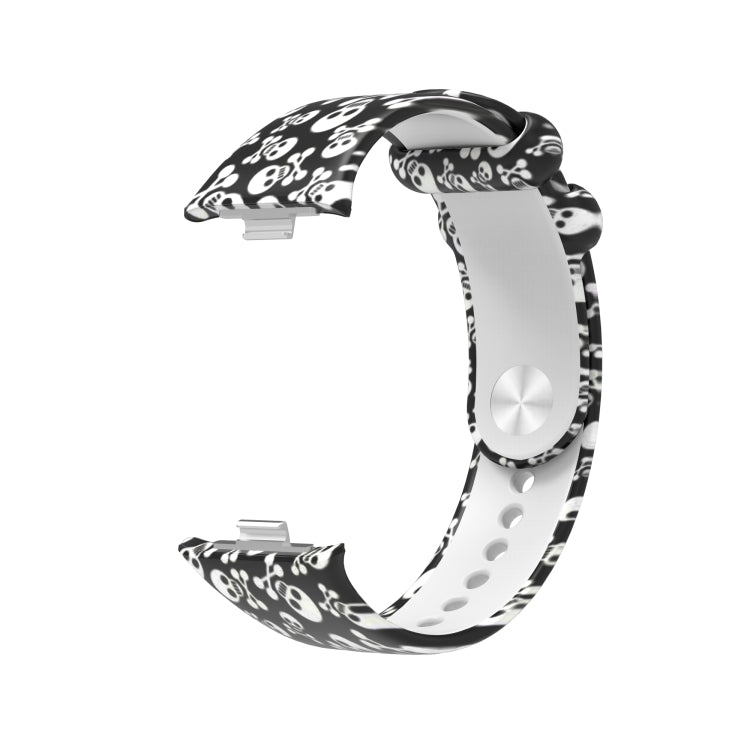 For Xiaomi Mi Band 8 Pro Painted Pattern Silicone Watch Band