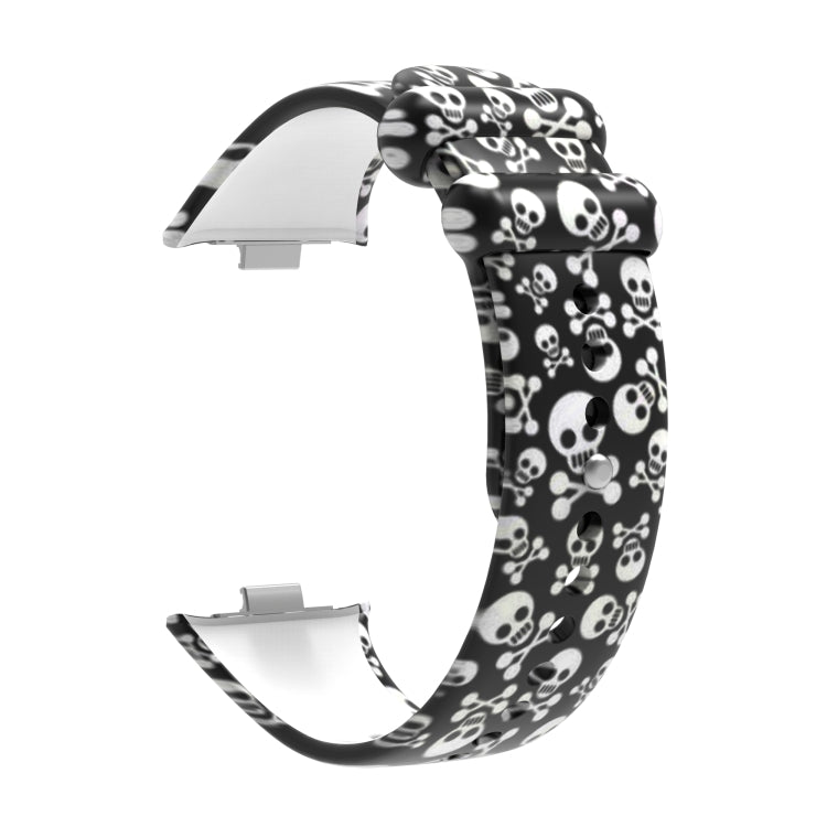 For Xiaomi Mi Band 8 Pro Painted Pattern Silicone Watch Band