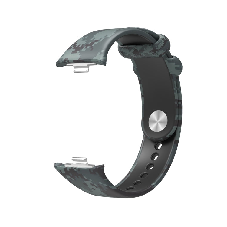 For Xiaomi Mi Band 8 Pro Painted Pattern Silicone Watch Band
