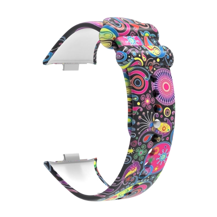 For Xiaomi Mi Band 8 Pro Painted Pattern Silicone Watch Band