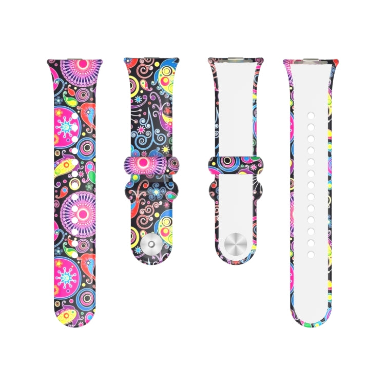 For Xiaomi Mi Band 8 Pro Painted Pattern Silicone Watch Band