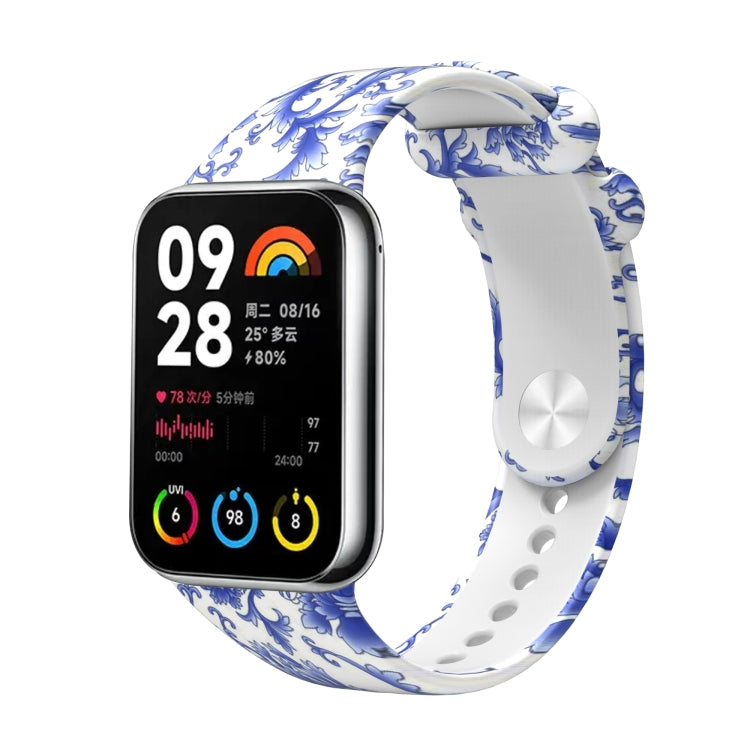 For Xiaomi Mi Band 8 Pro Painted Pattern Silicone Watch Band