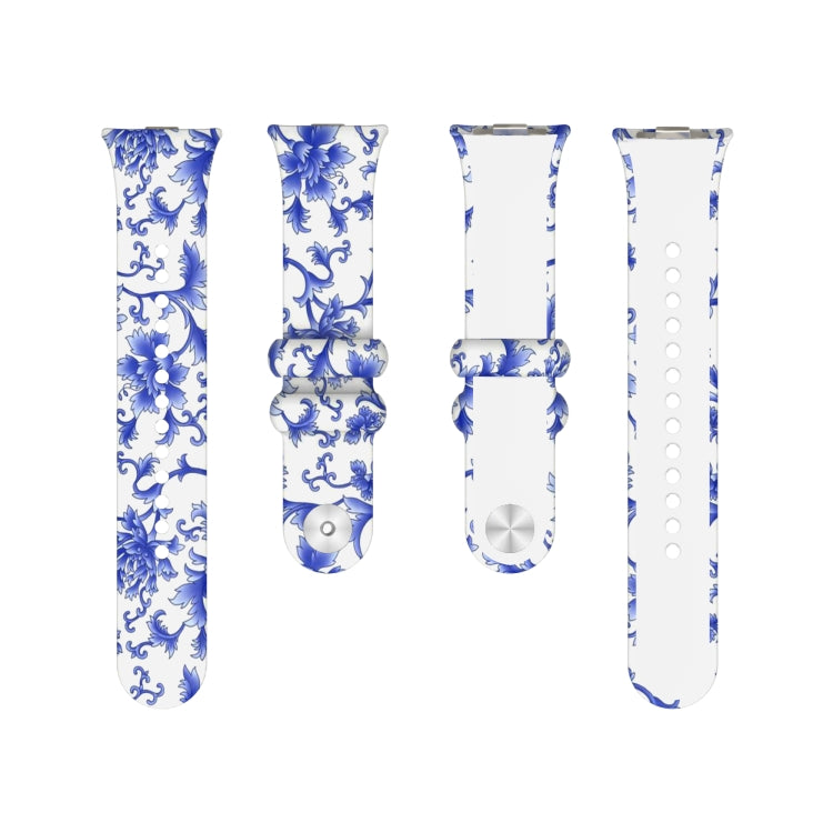 For Xiaomi Mi Band 8 Pro Painted Pattern Silicone Watch Band