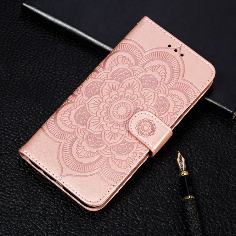 Mandala Embossing Pattern Horizontal Flip Leather Case for Samsung Galaxy A750 & A7(2018) & A750F, with Holder & Card Slots & Wallet & Photo Frame &  Lanyard