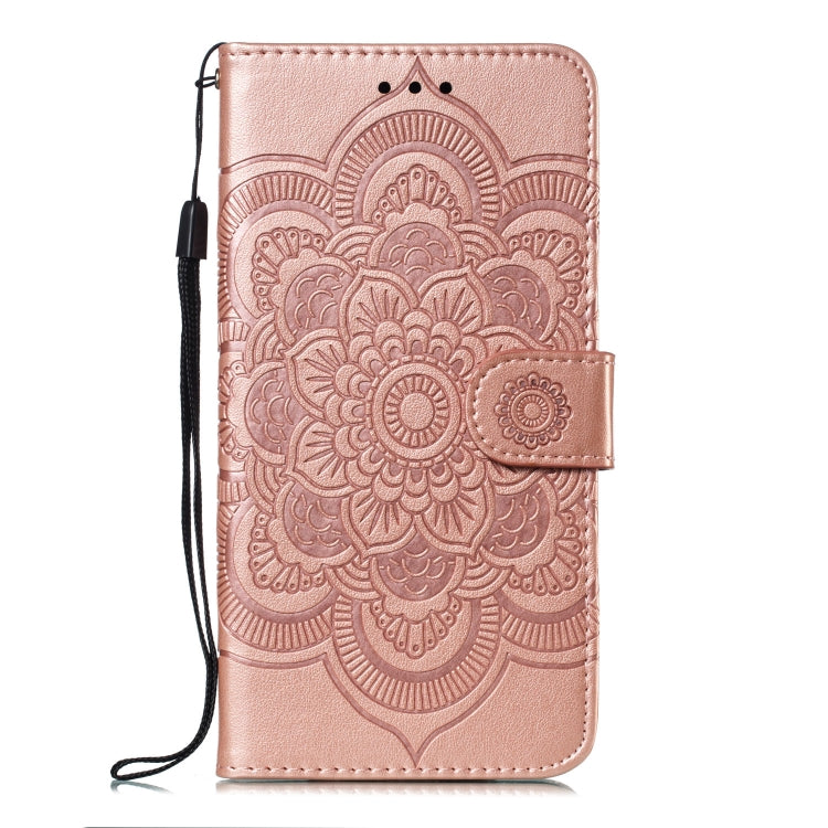 Mandala Embossing Pattern Horizontal Flip Leather Case for Samsung Galaxy A750 & A7(2018) & A750F, with Holder & Card Slots & Wallet & Photo Frame &  Lanyard