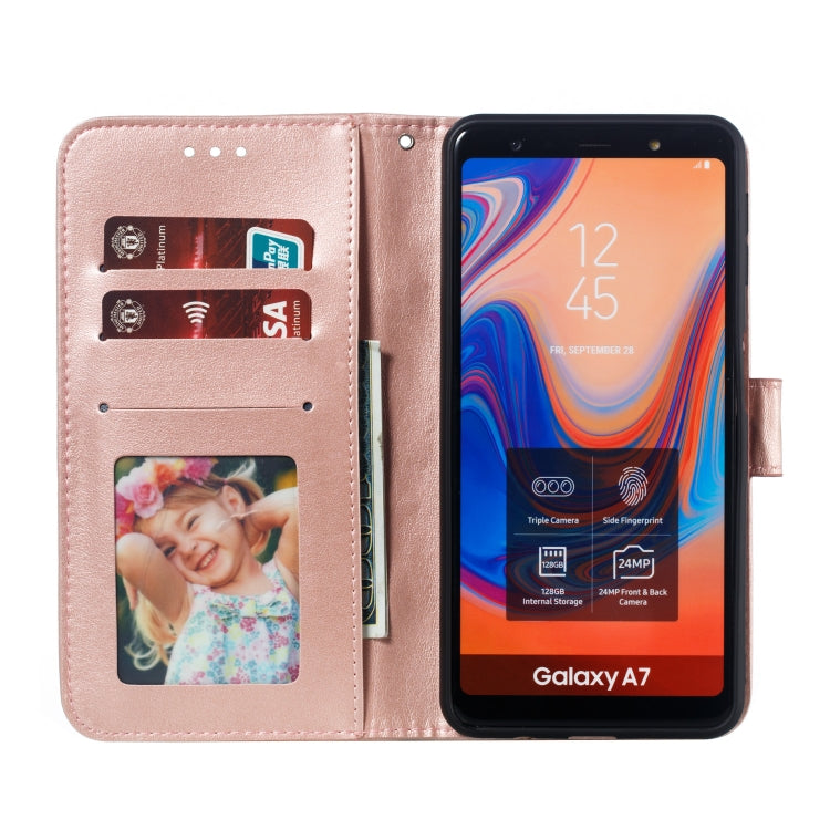 Mandala Embossing Pattern Horizontal Flip Leather Case for Samsung Galaxy A750 & A7(2018) & A750F, with Holder & Card Slots & Wallet & Photo Frame &  Lanyard