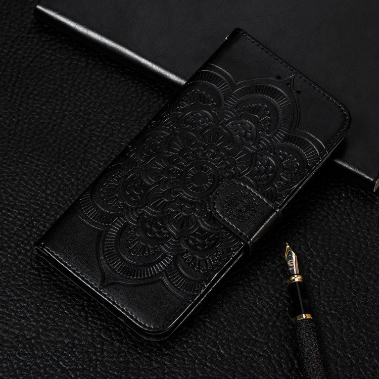 Mandala Embossing Pattern Horizontal Flip Leather Case for Samsung Galaxy A750 & A7(2018) & A750F, with Holder & Card Slots & Wallet & Photo Frame &  Lanyard