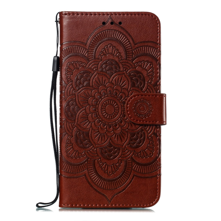 Mandala Embossing Pattern Horizontal Flip Leather Case for Samsung Galaxy A750 & A7(2018) & A750F, with Holder & Card Slots & Wallet & Photo Frame &  Lanyard