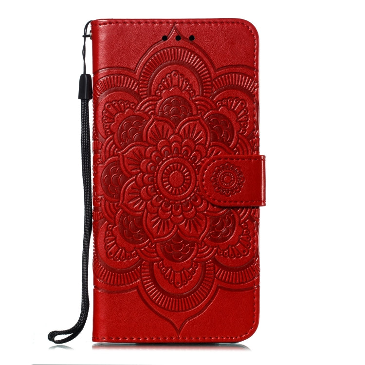 Mandala Embossing Pattern Horizontal Flip Leather Case for Samsung Galaxy A750 & A7(2018) & A750F, with Holder & Card Slots & Wallet & Photo Frame &  Lanyard