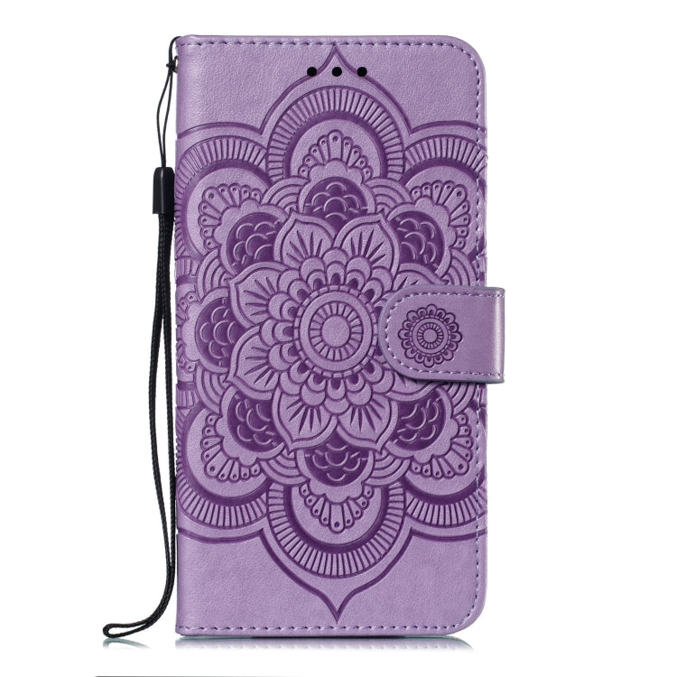 Mandala Embossing Pattern Horizontal Flip Leather Case for Samsung Galaxy A750 & A7(2018) & A750F, with Holder & Card Slots & Wallet & Photo Frame &  Lanyard