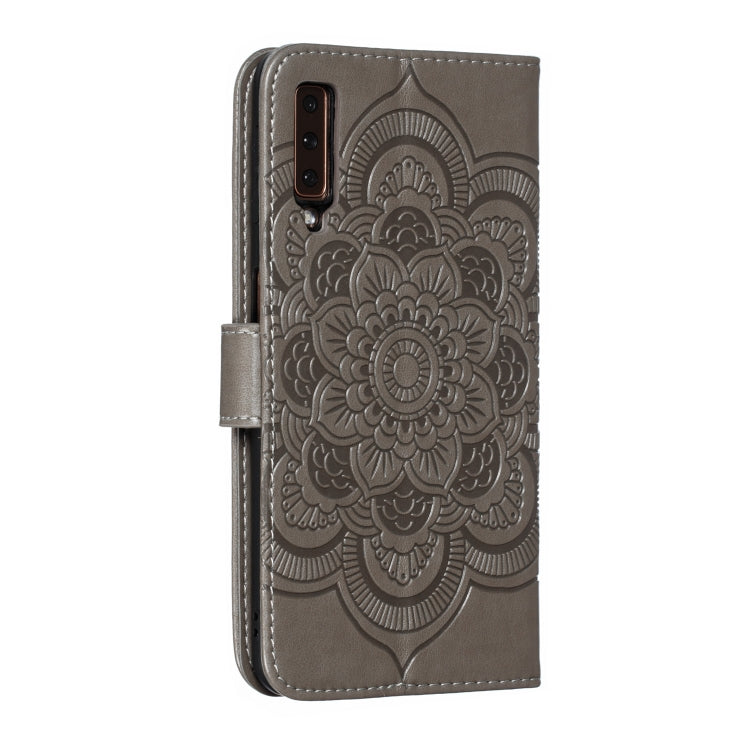 Mandala Embossing Pattern Horizontal Flip Leather Case for Samsung Galaxy A750 & A7(2018) & A750F, with Holder & Card Slots & Wallet & Photo Frame &  Lanyard