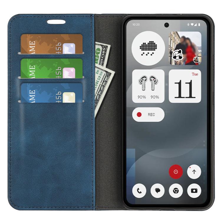 For Nothing Phone 3a Retro-skin  Magnetic Suction Leather Phone Case