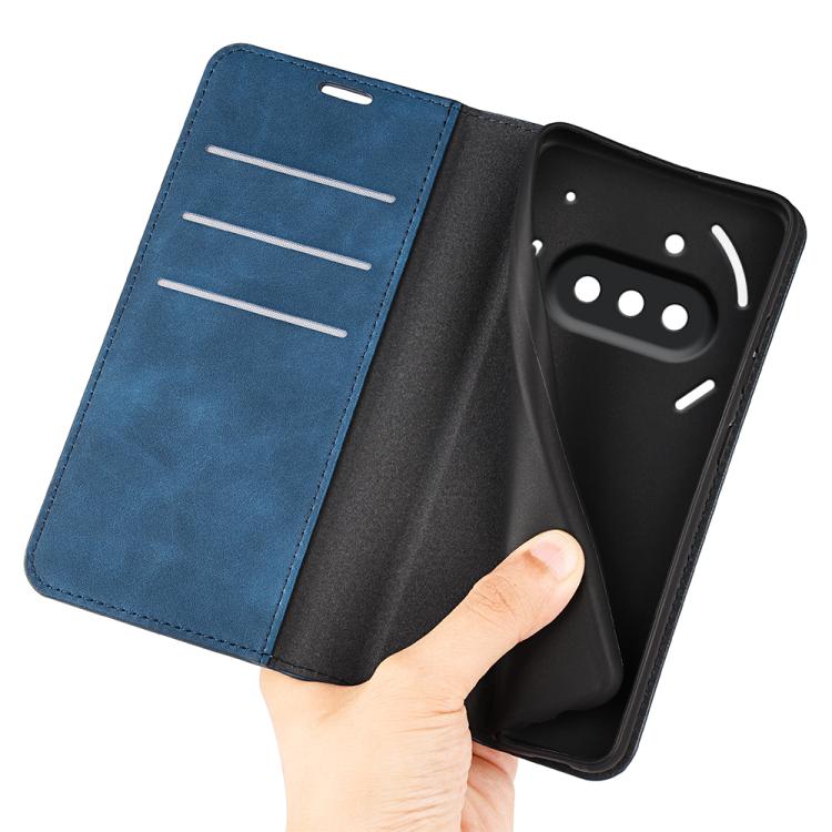 For Nothing Phone 3a Retro-skin  Magnetic Suction Leather Phone Case