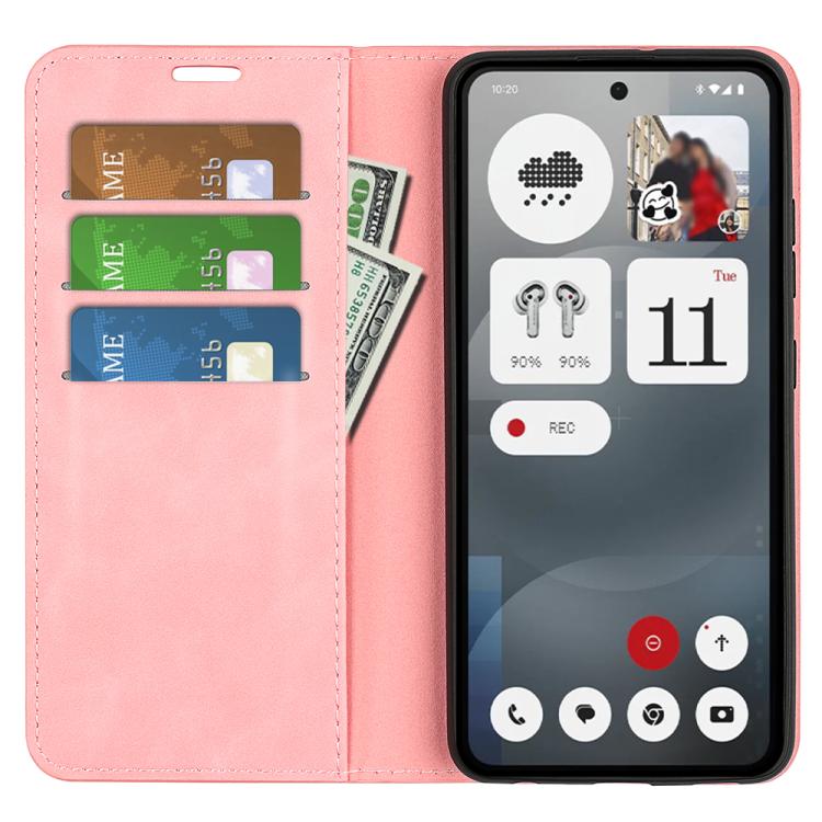 For Nothing Phone 3a Retro-skin  Magnetic Suction Leather Phone Case