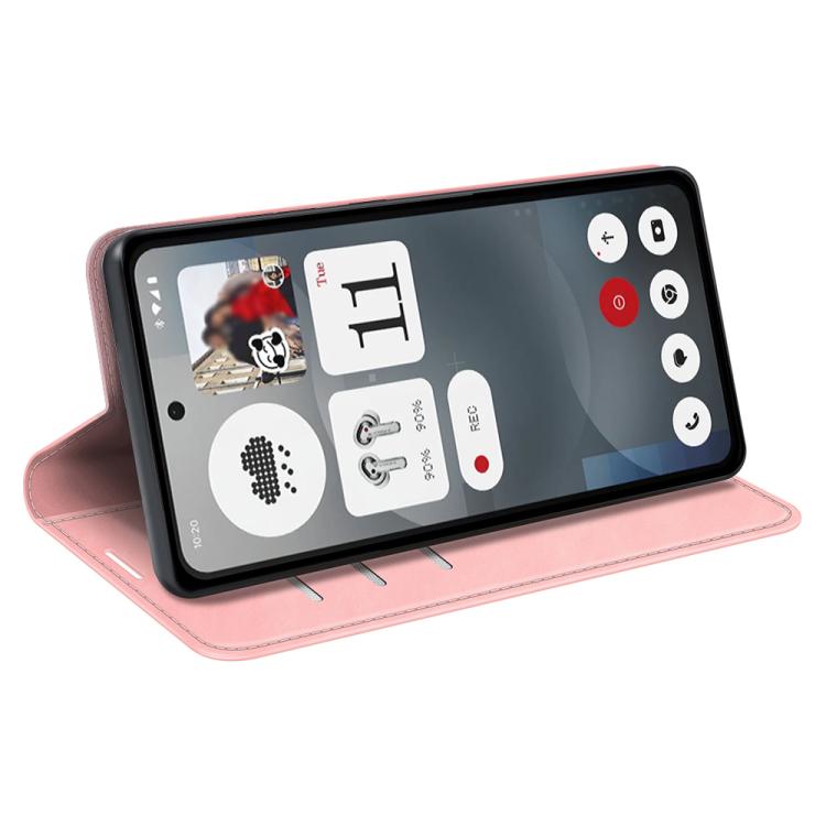 For Nothing Phone 3a Retro-skin  Magnetic Suction Leather Phone Case
