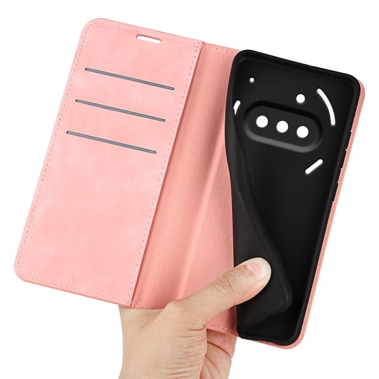 For Nothing Phone 3a Retro-skin  Magnetic Suction Leather Phone Case