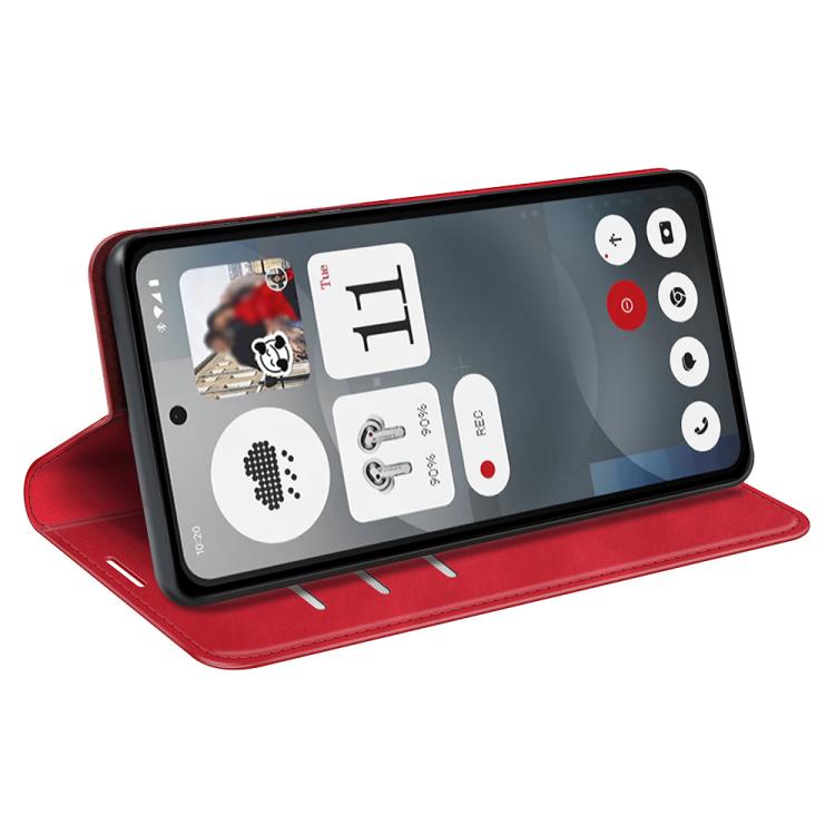 For Nothing Phone 3a Retro-skin  Magnetic Suction Leather Phone Case