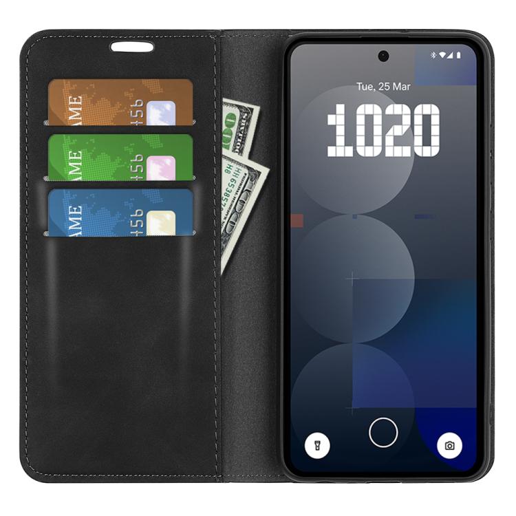 For Nothing Phone 3a Pro Retro-skin  Magnetic Suction Leather Phone Case