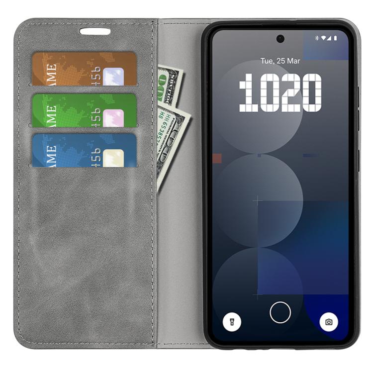 For Nothing Phone 3a Pro Retro-skin  Magnetic Suction Leather Phone Case
