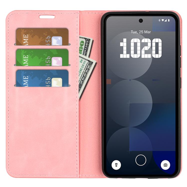 For Nothing Phone 3a Pro Retro-skin  Magnetic Suction Leather Phone Case