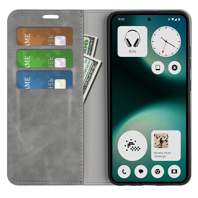 For Nothing Phone 3a Lite Retro-skin  Magnetic Suction Leather Phone Case