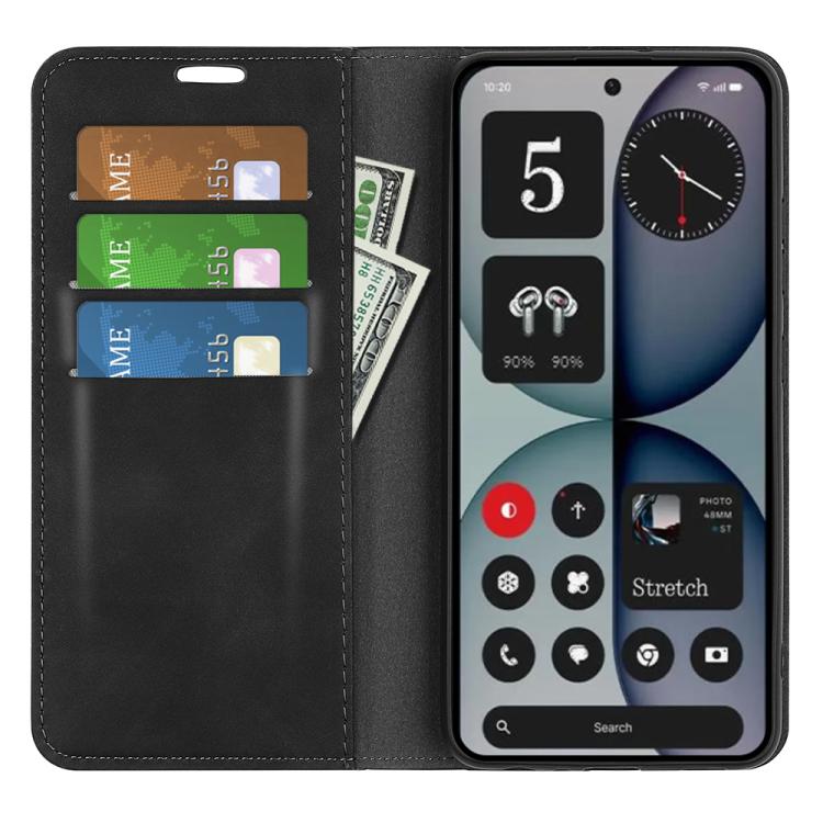 For Nothing Phone 4a Pro Retro-skin  Magnetic Suction Leather Phone Case