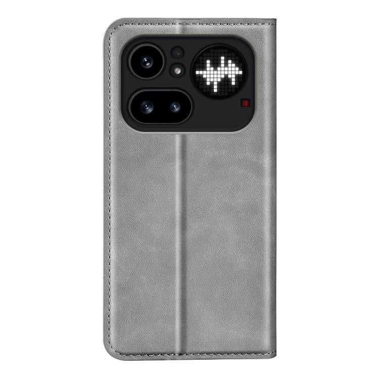 For Nothing Phone 4a Pro Retro-skin  Magnetic Suction Leather Phone Case