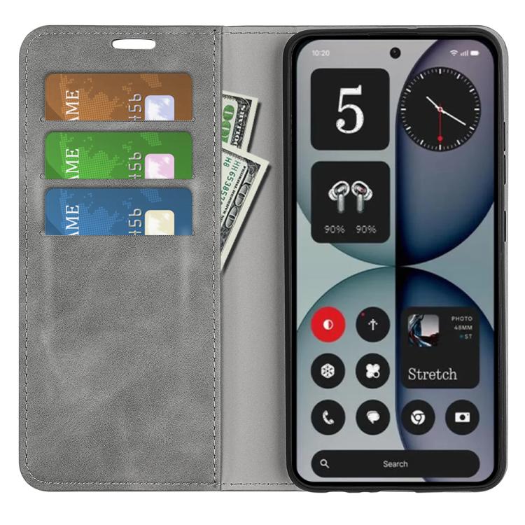 For Nothing Phone 4a Pro Retro-skin  Magnetic Suction Leather Phone Case