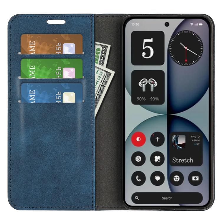 For Nothing Phone 4a Pro Retro-skin  Magnetic Suction Leather Phone Case