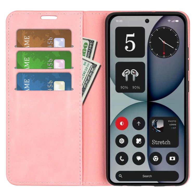 For Nothing Phone 4a Pro Retro-skin  Magnetic Suction Leather Phone Case