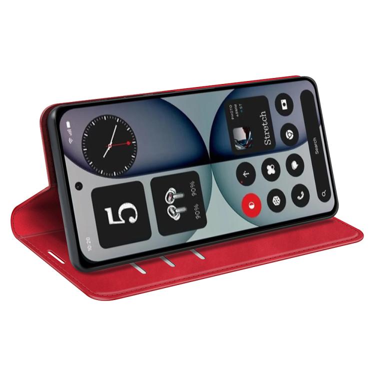For Nothing Phone 4a Pro Retro-skin  Magnetic Suction Leather Phone Case